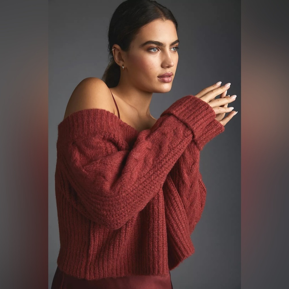 Anthropologie Mare Mare Layered Sweater & Slip Dress Red - Picture 4 of 15